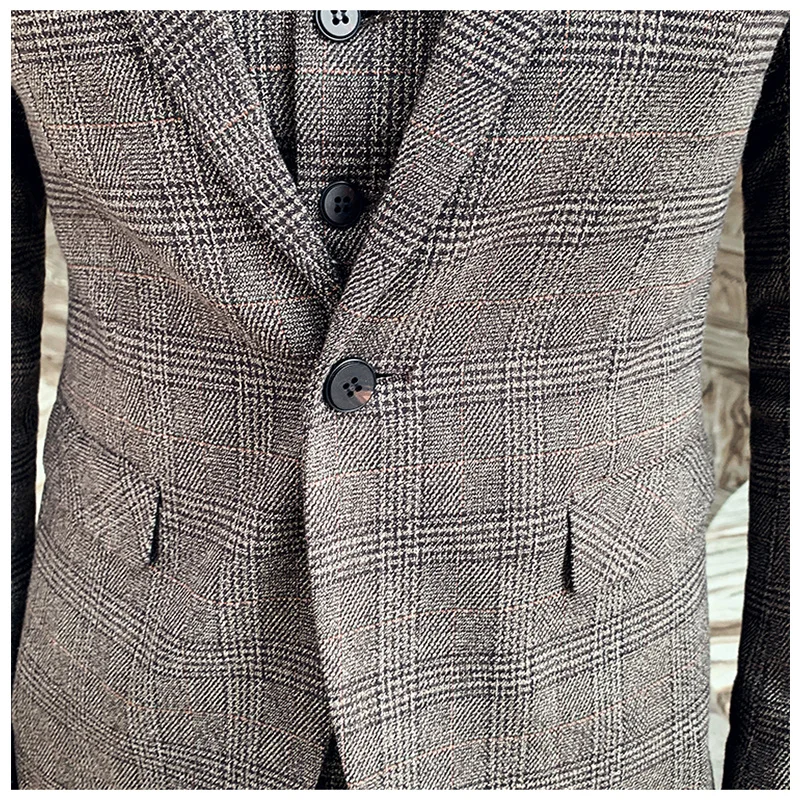 ( Blazer + Pants ) 2020 New Men's Fashion Boutique Plaid Casual Business Suit Groom Wedding Dress Tuxedo Male Formal Suit
( Blazer + Pants ) 2020 New Men's Fashion Boutique Plaid Casual Business Suit Groom Wedding Dress Tuxedo Male Formal Suit