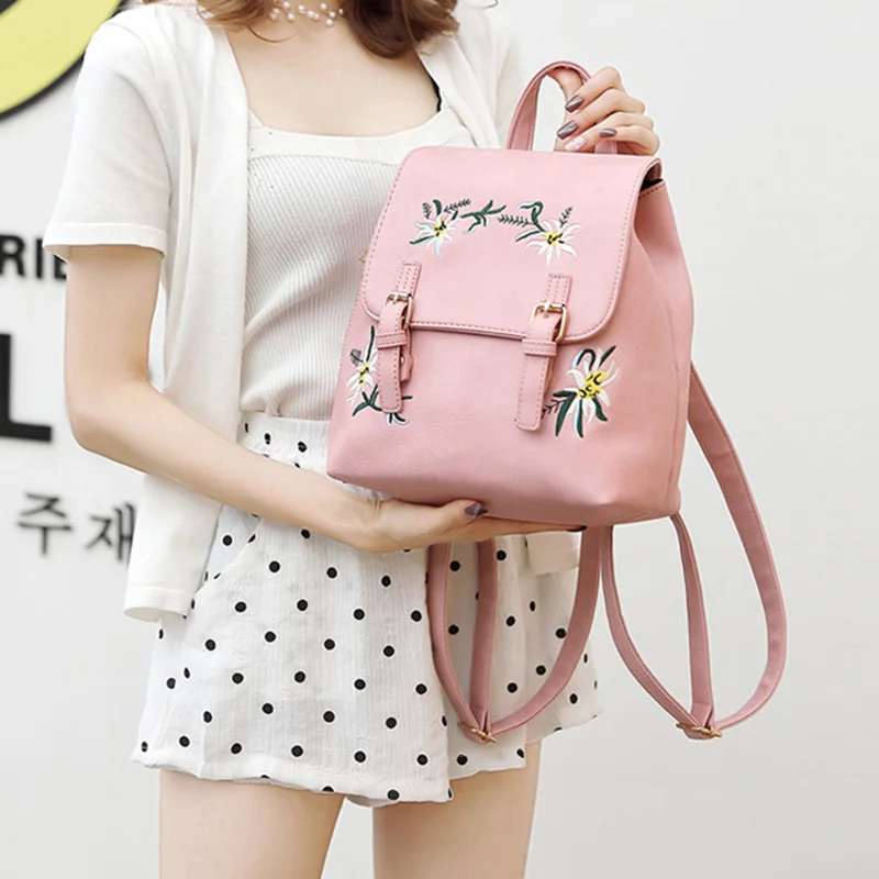 BRIGGS Fashion Women PU Leather Backpacks Female School Bags For Girls Rucksack Small Floral Embroidery Bagpack For Preppy Style
BRIGGS Fashion Women PU Leather Backpacks Female School Bags For Girls Rucksack Small Floral Embroidery Bagpack For Preppy Style