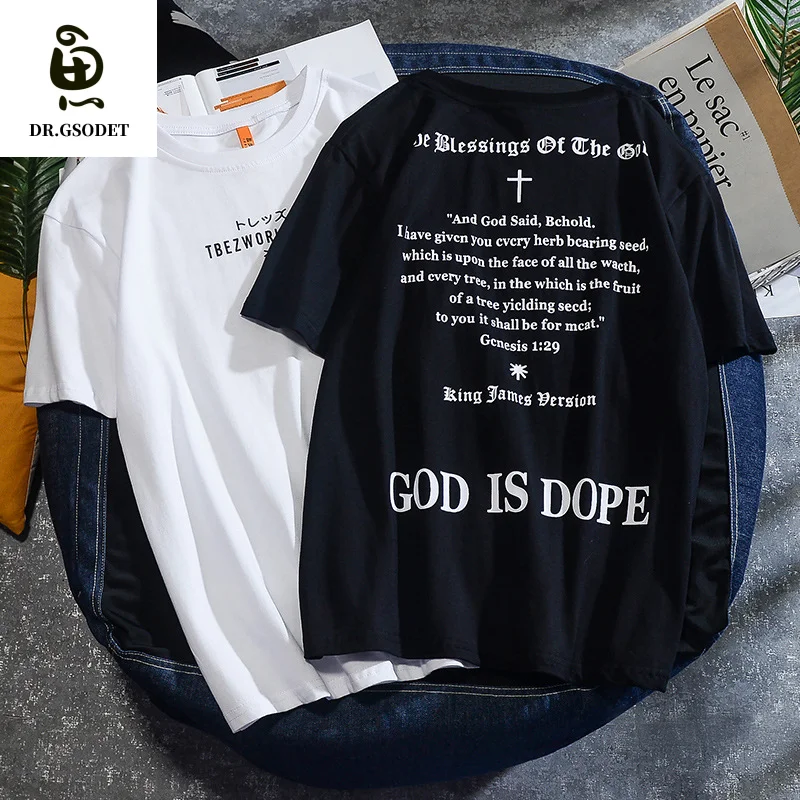 GSODET Summer Men's T-Shirt Couple Cotton Ins Wind Harajuku God Letter Print T-Shirt Casual Couple Short Sleeve Half Sleeve Top
GSODET Summer Men's T-Shirt Couple Cotton Ins Wind Harajuku God Letter Print T-Shirt Casual Couple Short Sleeve Half Sleeve Top