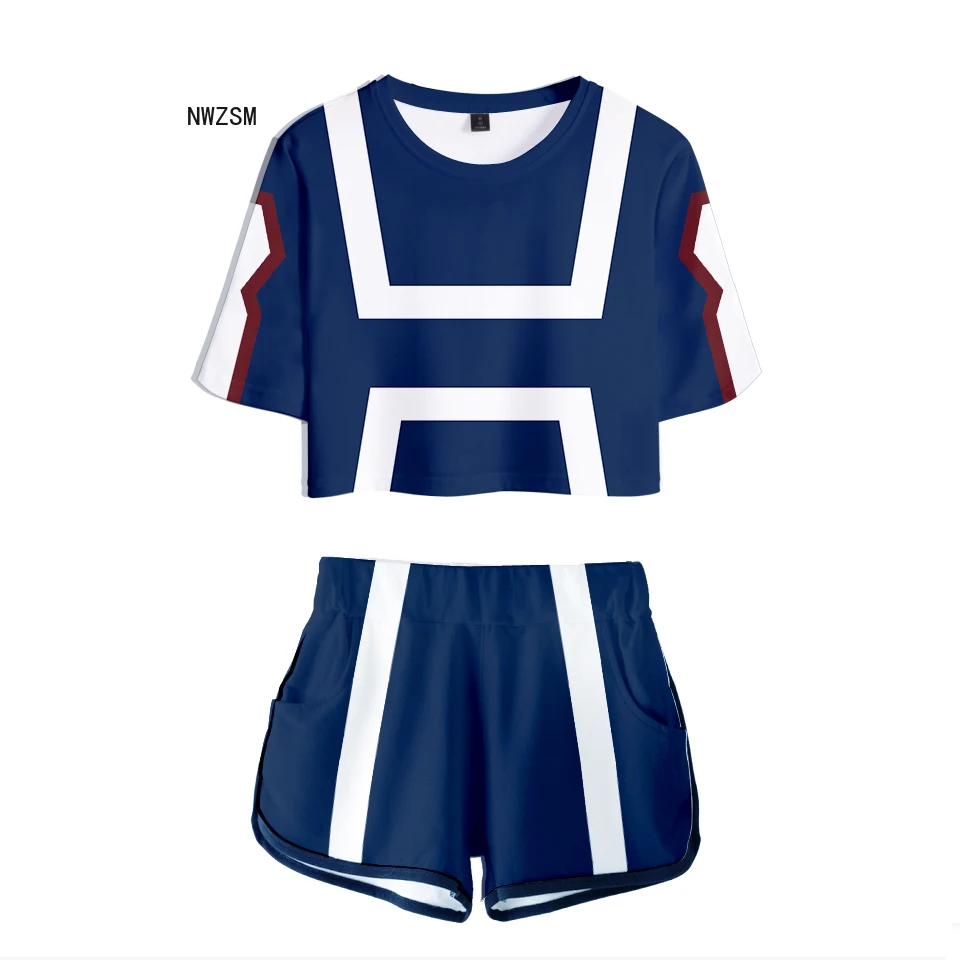 Cosplay My Hero Academia Two Piece Sets Women Sexy Shorts and T Shirt Boku No Anime Demon My Hero Academia Tracksuit Girl 
Cosplay My Hero Academia Two Piece Sets Women Sexy Shorts and T Shirt Boku No Anime Demon My Hero Academia Tracksuit Girl