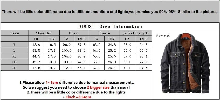 DIMUSI Winter Men's Denim Jacket Fashion Male Fleece Thick Warm Jackets Male Casual Slim Fit Ripped Cowboy Jean Jackets Clothing
DIMUSI Winter Men's Denim Jacket Fashion Male Fleece Thick Warm Jackets Male Casual Slim Fit Ripped Cowboy Jean Jackets Clothing