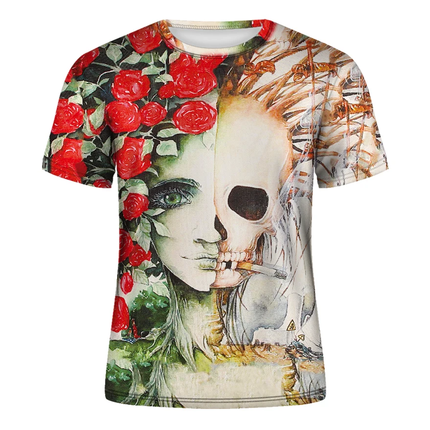 Casual t-shirts for men and women summer 3D printed round neck cool skull t-shirts street fashion youth hip-hop tops t-shirts
Casual t-shirts for men and women summer 3D printed round neck cool skull t-shirts street fashion youth hip-hop tops t-shirts