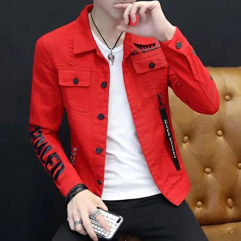 Men's handsome thin jacket men's Korean slim denim jacket spring and autumn 2021 personality men's all-match street denim jacket
Men's handsome thin jacket men's Korean slim denim jacket spring and autumn 2021 personality men's all-match street denim jacket