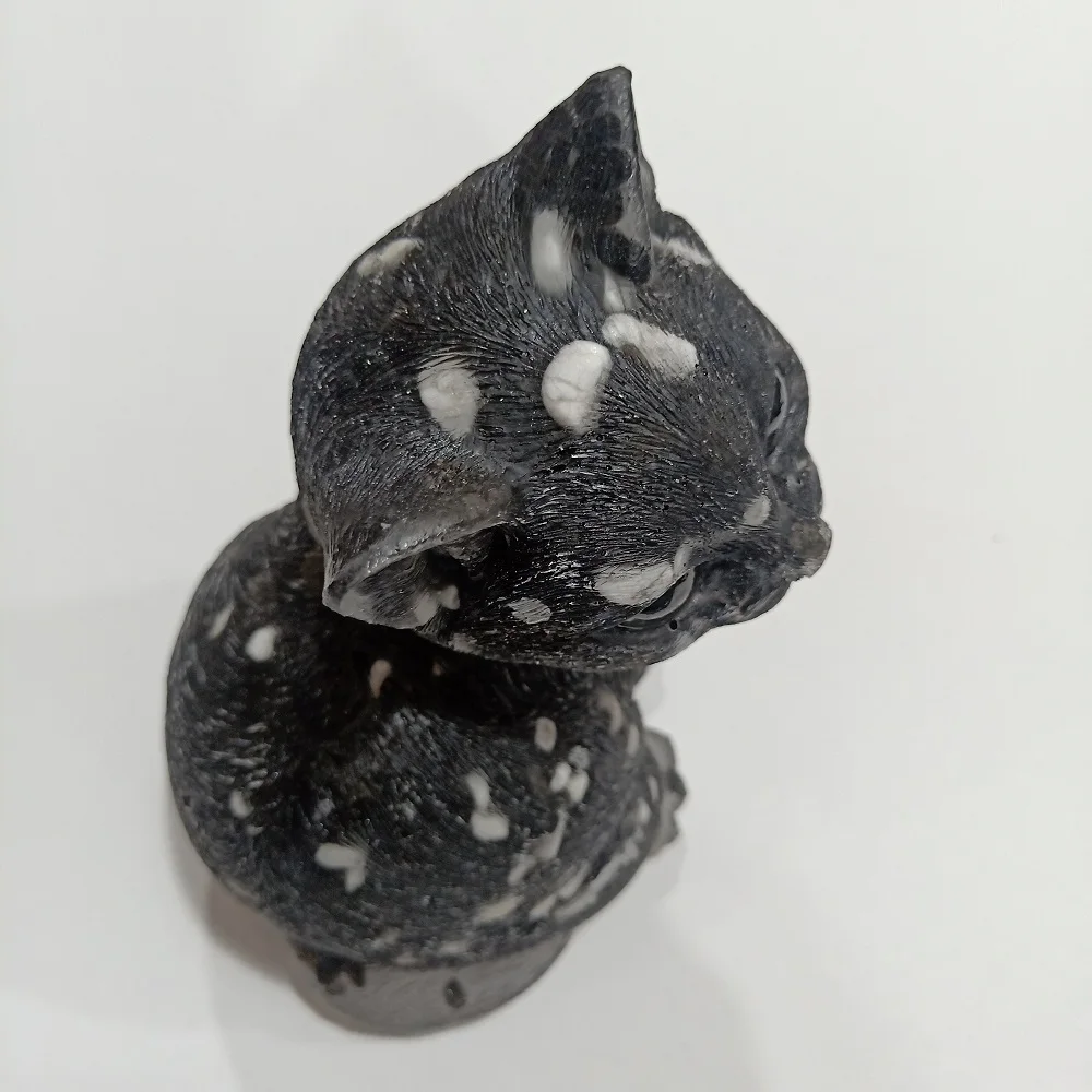 Вырезано из натуральной смолы, кошка ручной работы, целебный минеральный кварц, уникальная форма, украшение для дома 
Вырезано из натуральной смолы, кошка ручной работы, целебный минеральный кварц, уникальная форма, украшение для дома