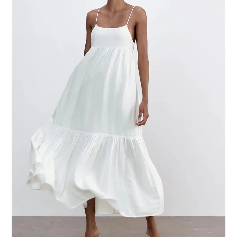 Женское праздничное платье миди, белое Элегантное повседневное длинное платье без рукавов, с бантом на спине, для лета, 2021
Женское праздничное платье миди, белое Элегантное повседневное длинное платье без рукавов, с бантом на спине, для лета, 2021