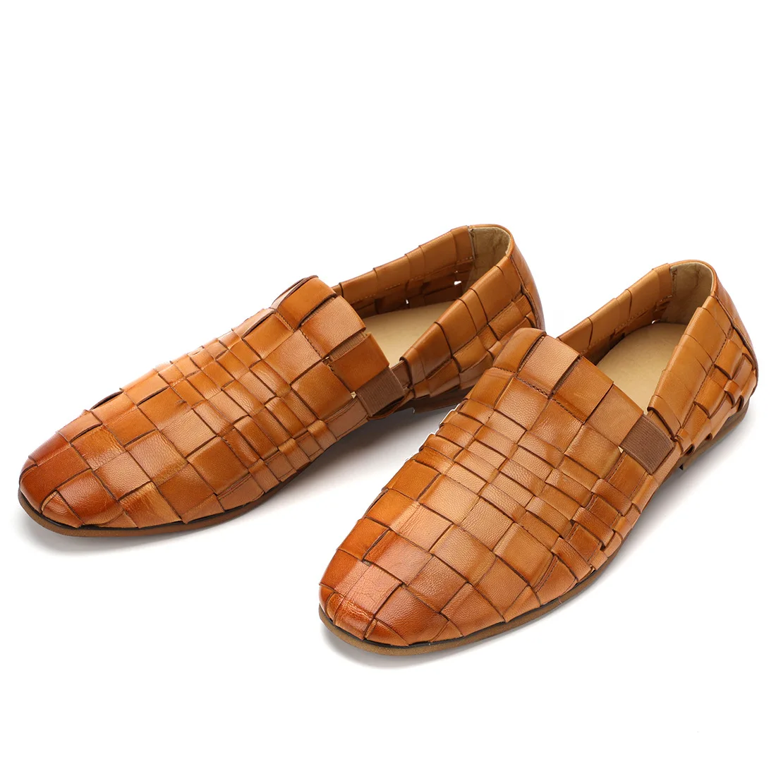 Mens Vintage Leather Weave Handmade Slip On Moccasin Loafers Casual Shoes
Mens Vintage Leather Weave Handmade Slip On Moccasin Loafers Casual Shoes