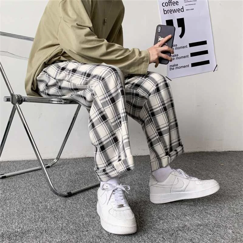 Men Pants Plaid Loose Comfortable Retro Casual All-match Elastic Waist Chic Wide Leg Trousers Fashion Streetwear Korean Style
Men Pants Plaid Loose Comfortable Retro Casual All-match Elastic Waist Chic Wide Leg Trousers Fashion Streetwear Korean Style