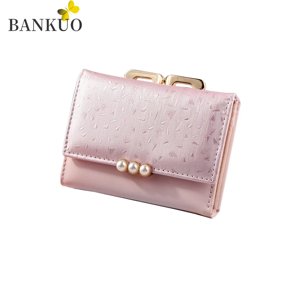 BANKUO 2021 New Women Wallet Short Pearl Buckle Leather Wallet Korean Small Wallet Embossed Frosted Casual Coin Purse Z110
BANKUO 2021 New Women Wallet Short Pearl Buckle Leather Wallet Korean Small Wallet Embossed Frosted Casual Coin Purse Z110
