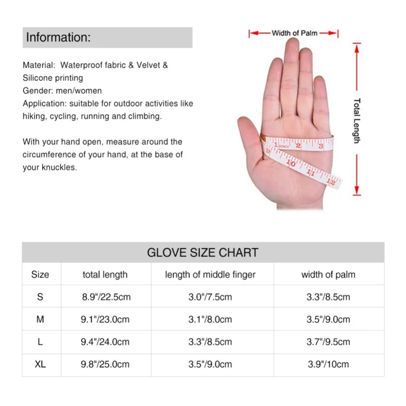 Sports Fleece Elastic Gloves For Men And Women Winter Running Full Finger Touch Screen Waterproof non-slip Riding Ski
Sports Fleece Elastic Gloves For Men And Women Winter Running Full Finger Touch Screen Waterproof non-slip Riding Ski