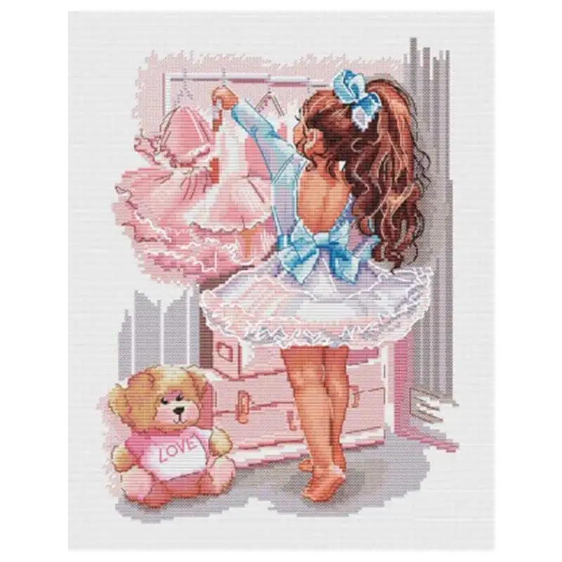 Little ballerina girl patterns counted 11CT 14CT 18CT DIY Cross Stitch Sets Cross-stitch Kits Embroidery Needlework
Little ballerina girl patterns counted 11CT 14CT 18CT DIY Cross Stitch Sets Cross-stitch Kits Embroidery Needlework