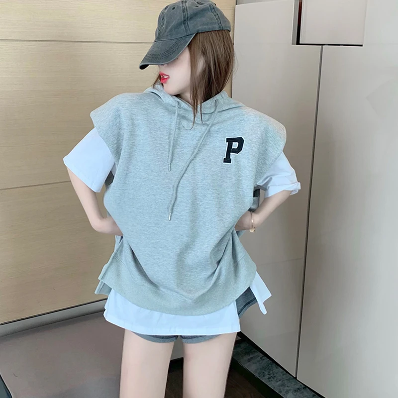 Свитшот, жилет, Женское пальто, новая свободная Корейская версия, модная внешняя одежда с капюшоном, осень-весна
Свитшот, жилет, Женское пальто, новая свободная Корейская версия, модная внешняя одежда с капюшоном, осень-весна