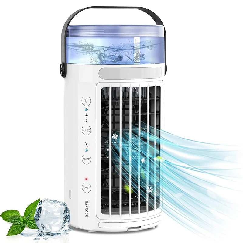 Personal Air Conditioner, Mini Portable Evaporative Air Cooler Desk Fan 7 Colors LED Light Humidifier for Home Outdoor
Personal Air Conditioner, Mini Portable Evaporative Air Cooler Desk Fan 7 Colors LED Light Humidifier for Home Outdoor