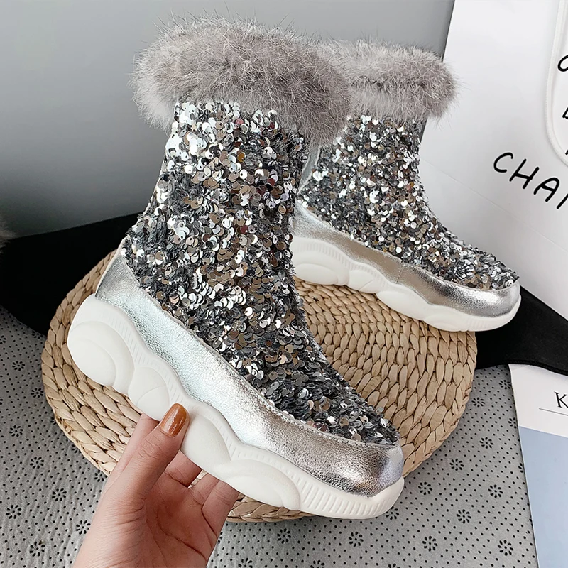 ANMAIRON Bling Flat with Ankle Boots Round Toe Med PU Winter Shoes Woman Polka Dot Short Plush Zip Sequined Cloth Women Boots
ANMAIRON Bling Flat with Ankle Boots Round Toe Med PU Winter Shoes Woman Polka Dot Short Plush Zip Sequined Cloth Women Boots