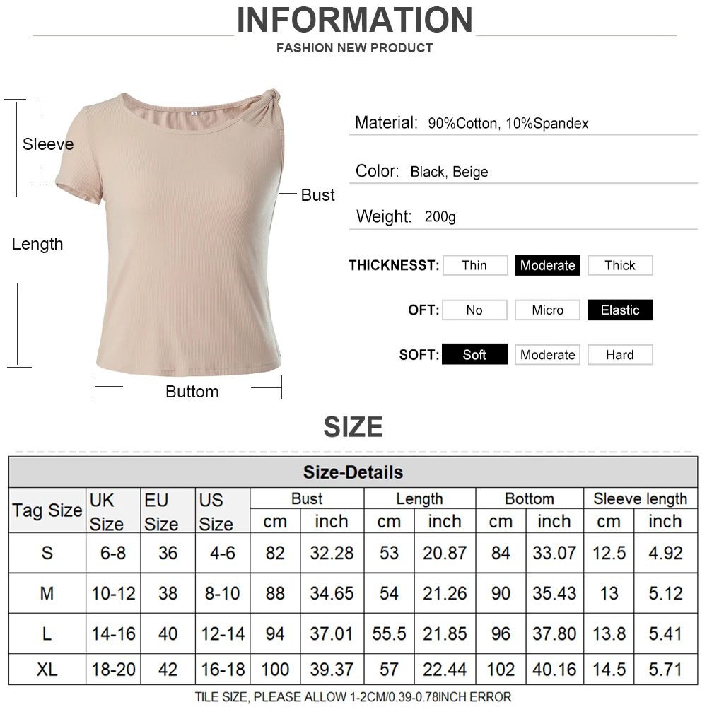 Women Off One Shoulder Short Sleeve T Shirt Casual Summer Tie Knot Tee Top Slim Fit Solid O Neck Ladies Knitted Tee shirts D30
Women Off One Shoulder Short Sleeve T Shirt Casual Summer Tie Knot Tee Top Slim Fit Solid O Neck Ladies Knitted Tee shirts D30