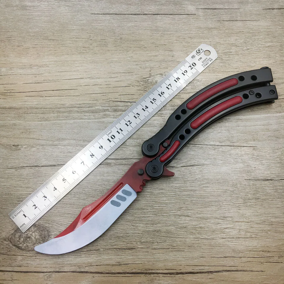 Dropship Butterfly in knife box CS GO Karambit Knife practice folding Knife butterfly trainer knife case dull blade no edge tool
Dropship Butterfly in knife box CS GO Karambit Knife practice folding Knife butterfly trainer knife case dull blade no edge tool