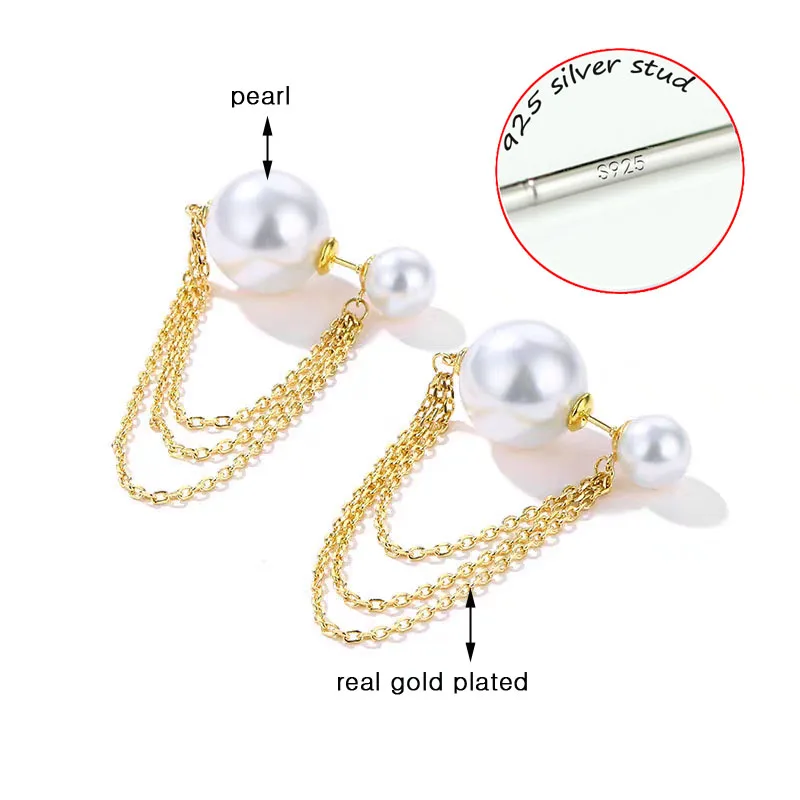 SINLEERY Unusual Earrings Elegant Multichain Pearl Drop Earrings Gold Silver Color Korean Earrings For Women Jewelry ES616 SSI
SINLEERY Unusual Earrings Elegant Multichain Pearl Drop Earrings Gold Silver Color Korean Earrings For Women Jewelry ES616 SSI