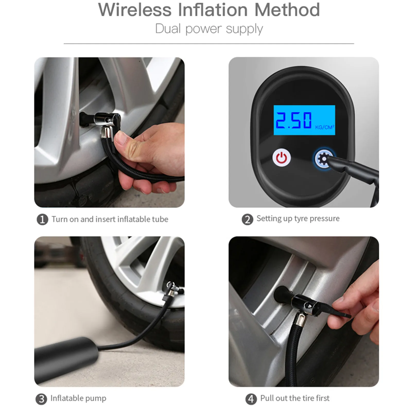 Motorcycle Inflatable Pump Air Compressor Tyre Inflator Portable Compressor 12V 150PSI Rechargeable Air Pump For Car Bicycle
Motorcycle Inflatable Pump Air Compressor Tyre Inflator Portable Compressor 12V 150PSI Rechargeable Air Pump For Car Bicycle