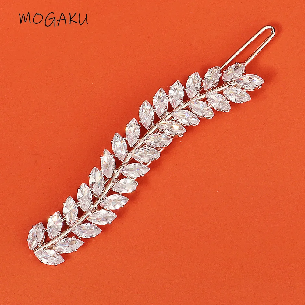 MOGAKU Korean Fashion Zircon Barrettes for Women and Bridal Wedding Accessories Ladies Full Crystal Leaves Hair Pins and Clips
MOGAKU Korean Fashion Zircon Barrettes for Women and Bridal Wedding Accessories Ladies Full Crystal Leaves Hair Pins and Clips