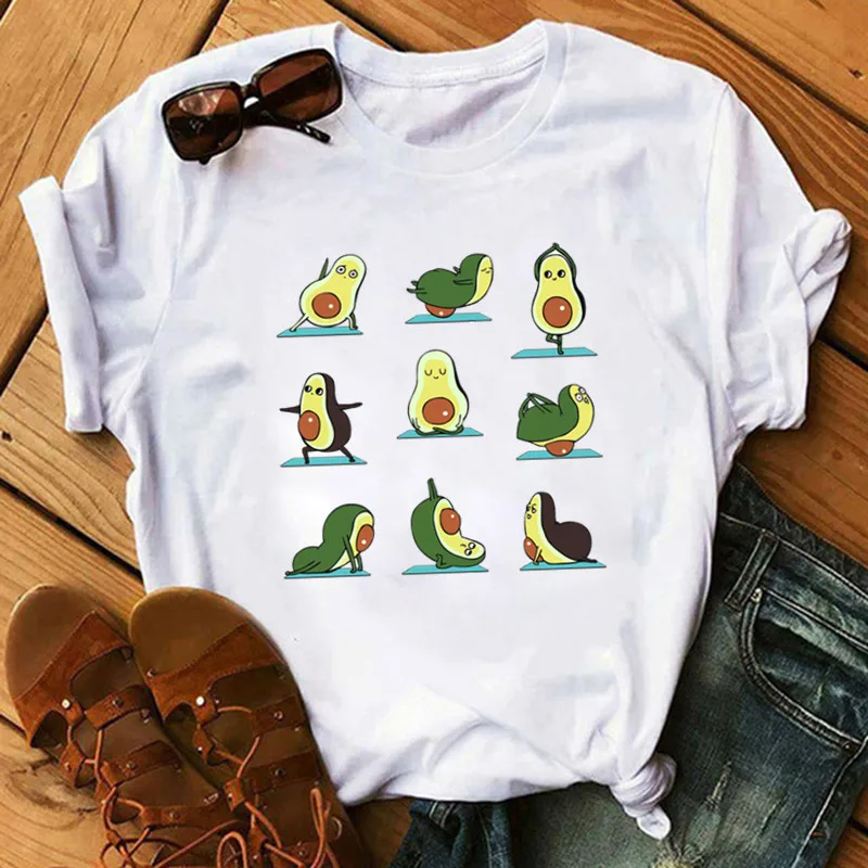 2021 Avocado Vegan Women T Shirt Ulzzang 2020 Kawaii Cartoon Harajuku 90s Graphic Female Short Sleeve T-shirt Summer Clothes Top 
2021 Avocado Vegan Women T Shirt Ulzzang 2020 Kawaii Cartoon Harajuku 90s Graphic Female Short Sleeve T-shirt Summer Clothes Top