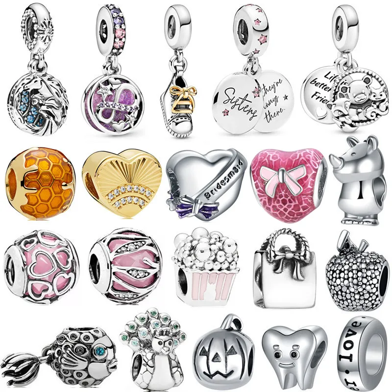 Charms Pandora Plata De Ley 925 Bowknot Heart Popcorn Peacock Beads Pendant Fit Original Charm Bracelet Women Jewelry Gifts
Charms Pandora Plata De Ley 925 Bowknot Heart Popcorn Peacock Beads Pendant Fit Original Charm Bracelet Women Jewelry Gifts