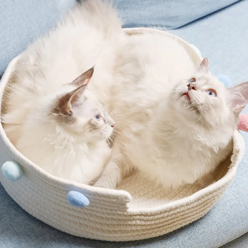 Hand-Woven Cotton Cat Pad Deep Sleep Cat Litter Four Seasons Universal Small Dog Kennel Pet Cat Paw Board Cat House #
Hand-Woven Cotton Cat Pad Deep Sleep Cat Litter Four Seasons Universal Small Dog Kennel Pet Cat Paw Board Cat House #