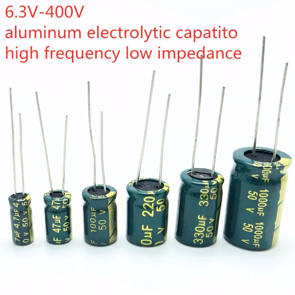 10PCS high frequency electrolytic capacitor 20% 6.3V 1000UF 10V 1500UF 16V 2200UF 25V 3300UF 35V 50V 400V 4700UF 680UF 35V 1UF 
10PCS high frequency electrolytic capacitor 20% 6.3V 1000UF 10V 1500UF 16V 2200UF 25V 3300UF 35V 50V 400V 4700UF 680UF 35V 1UF