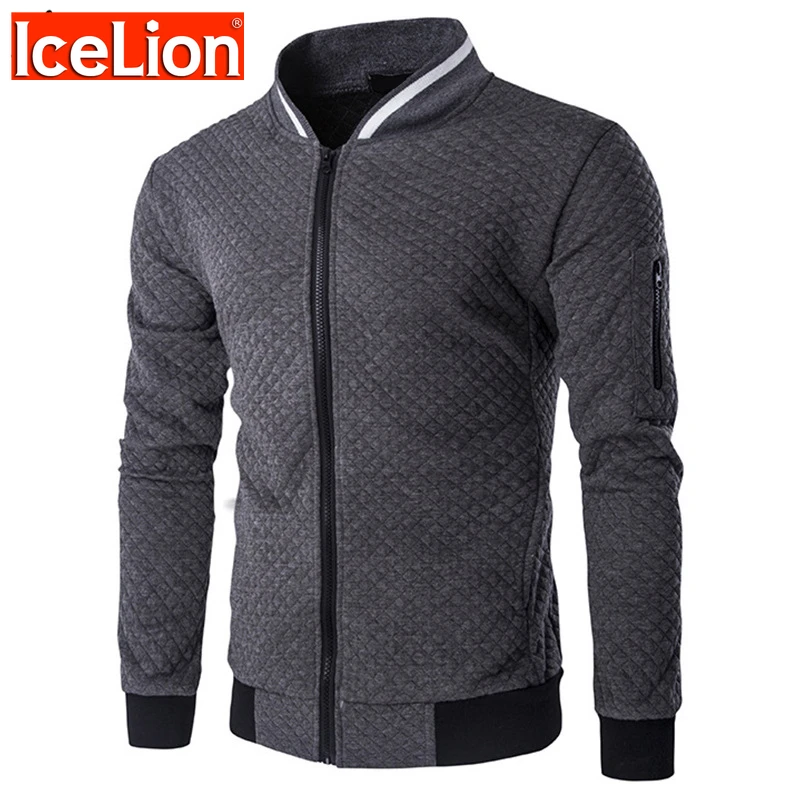 Куртка мужская клетчатая однотонная на молнии весну осень|autumn men|cotton bomber jacketspring