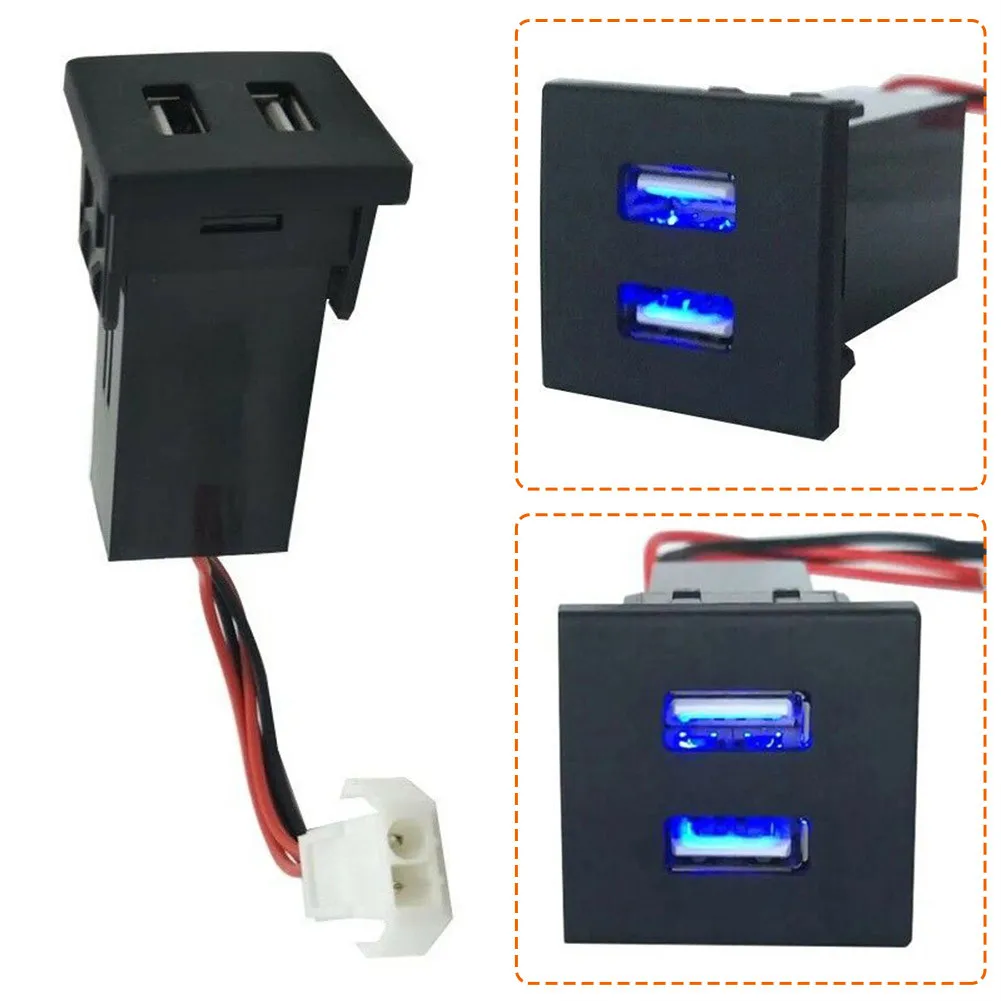 Fast Auto Dual USB Charger Socket Light Blue Suitable For T5 5V 2.1A+2.1A Car Accessories High Quality Charger Socket
Fast Auto Dual USB Charger Socket Light Blue Suitable For T5 5V 2.1A+2.1A Car Accessories High Quality Charger Socket