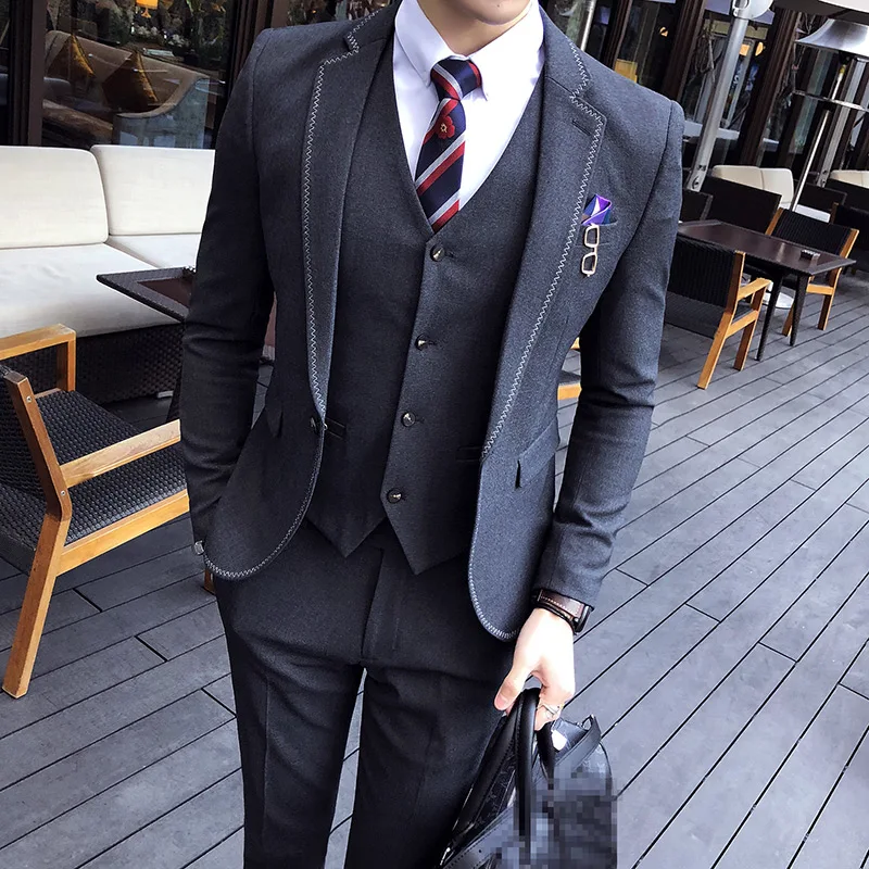 QJ Cinga brand (jacket + pants + vest) men's three-piece groom wedding party dress suit, Blazer coat pant can be sold separately
QJ Cinga brand (jacket + pants + vest) men's three-piece groom wedding party dress suit, Blazer coat pant can be sold separately