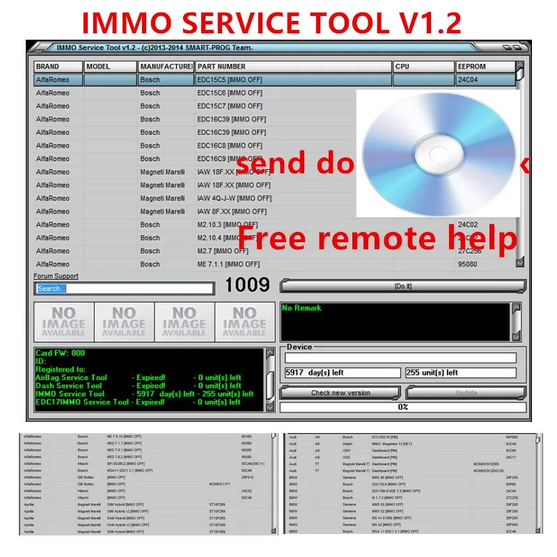 Инструмент для обслуживания IMMO V1.2 PIN код и Immo off работает с поддержкой множества