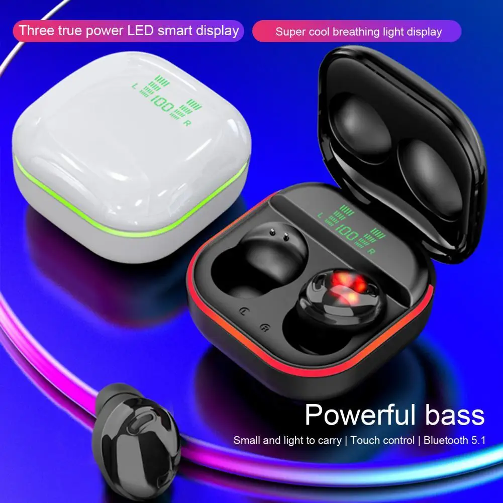 2Pcs S190 Wireless Earbuds Touch Control LED Display Cool Breathing Light Mini TWS Bluetooth 5.1 In-ear Earphones for Sports
2Pcs S190 Wireless Earbuds Touch Control LED Display Cool Breathing Light Mini TWS Bluetooth 5.1 In-ear Earphones for Sports