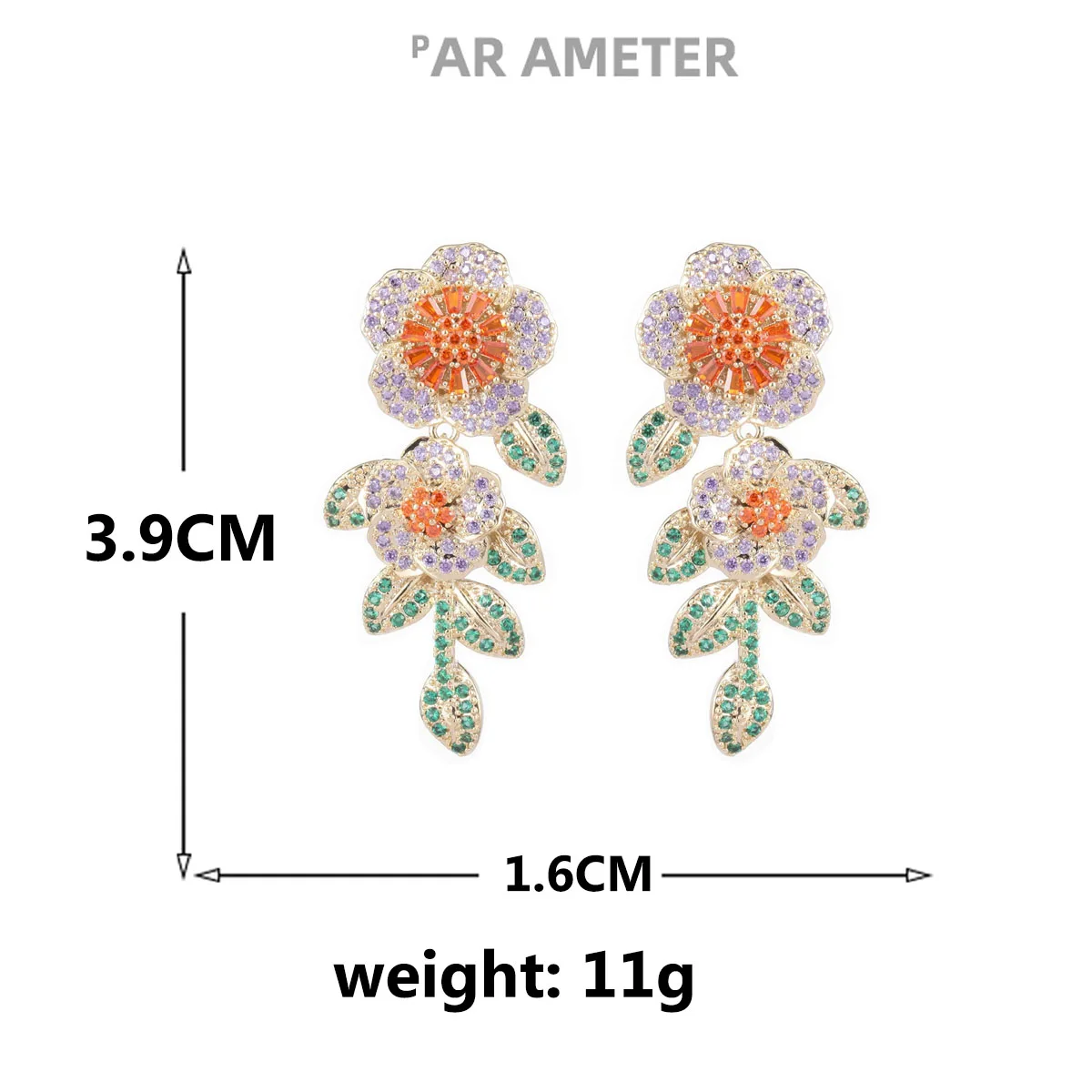 S925 Silver Fashion Jewelry Light Luxury Gradient Color Zirconium Flower Earrings Female Full Zirconium Rose Camellia Earrings
S925 Silver Fashion Jewelry Light Luxury Gradient Color Zirconium Flower Earrings Female Full Zirconium Rose Camellia Earrings