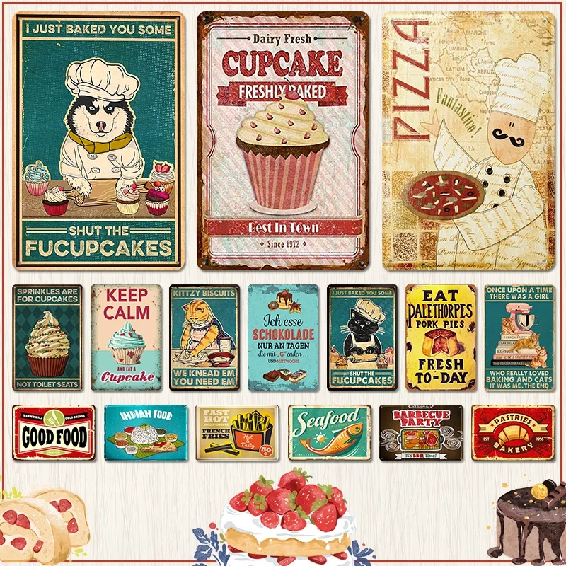 Pet Dessert Cake Pizza Metal Posters Vintage Tin Signs Fast Food Restaurant Cafe Bar Kitchen Wall Decor 8 x 12 Inches
Pet Dessert Cake Pizza Metal Posters Vintage Tin Signs Fast Food Restaurant Cafe Bar Kitchen Wall Decor 8 x 12 Inches