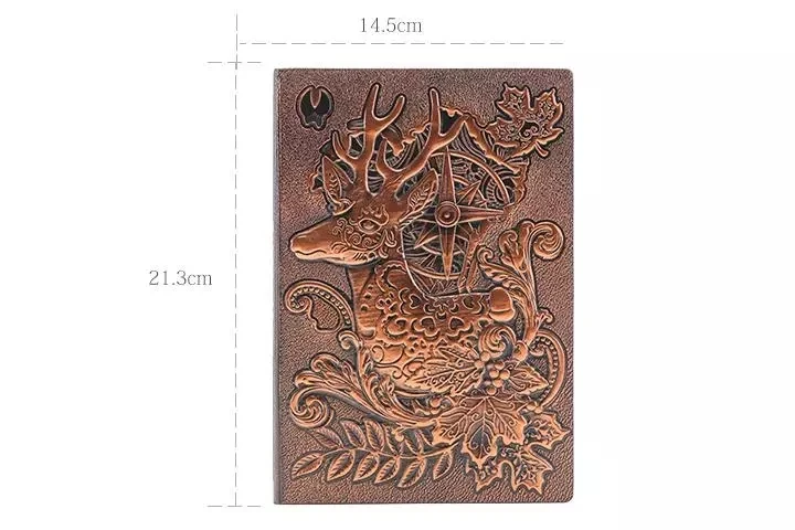 4 Color 14.5cm x 21.3cm "Emboss Deer" Big Size Faux Leather Diary Journal Vintage Retro Art Notepad Notebook Tarot Notebook 2021
4 Color 14.5cm x 21.3cm "Emboss Deer" Big Size Faux Leather Diary Journal Vintage Retro Art Notepad Notebook Tarot Notebook 2021