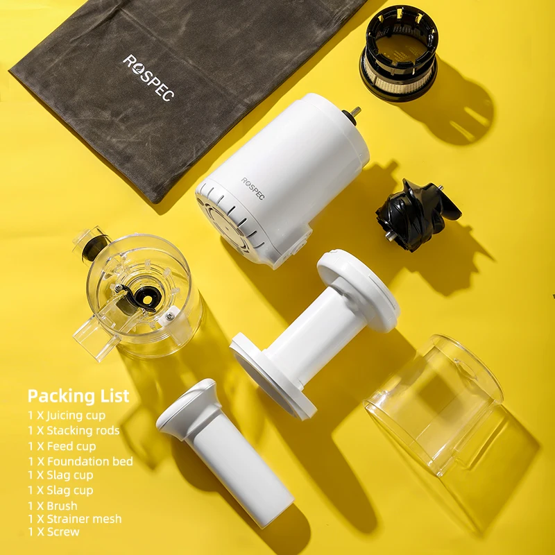 ROSPEC Juicer-Machine Electric Citrus Orange Fruits Squeezer Exprimidor Cold-Press Low-speed Slow Auger Juicer Smoothie BPA Free
ROSPEC Juicer-Machine Electric Citrus Orange Fruits Squeezer Exprimidor Cold-Press Low-speed Slow Auger Juicer Smoothie BPA Free