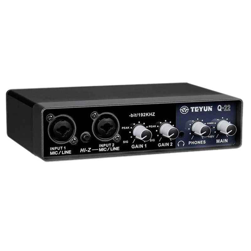 Q-22 Sound Card Professional HiFi AD and DA Converters with A Resolution of 24 Bits / 192Khz Sound Card for Pc
Q-22 Sound Card Professional HiFi AD and DA Converters with A Resolution of 24 Bits / 192Khz Sound Card for Pc