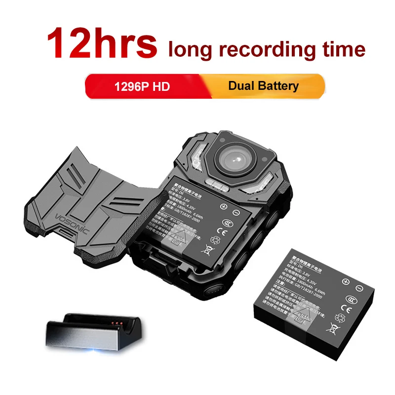 1296P Police Camera 30fps With Dock Charger Mini Compact Pocket Clip Body Cam Wearable Worn Camcorder 16X Zoom
1296P Police Camera 30fps With Dock Charger Mini Compact Pocket Clip Body Cam Wearable Worn Camcorder 16X Zoom