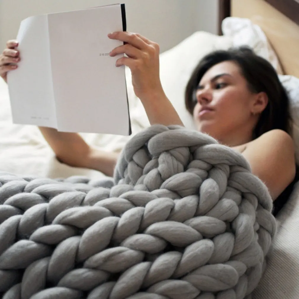 Comfortable Keep Warm Soft Thick Line Giant Yarn Knitted Blanket Handmade Manual Weaving Photography Props Blankets
Comfortable Keep Warm Soft Thick Line Giant Yarn Knitted Blanket Handmade Manual Weaving Photography Props Blankets