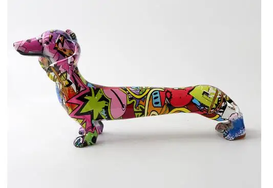 Color animal color resin crafts living room office sausage dog ornaments modern creative European and American home decoration
Color animal color resin crafts living room office sausage dog ornaments modern creative European and American home decoration