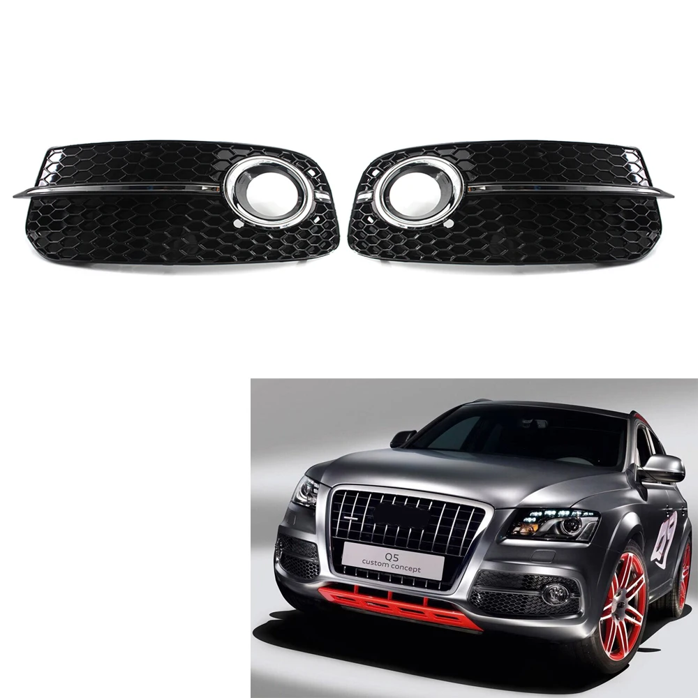 Sports Style Car Front Bumper Fog Light Grille Cover for Audi Q5 2009-2012 ABS Car Replacem Racing Grills Auto Accessories
Sports Style Car Front Bumper Fog Light Grille Cover for Audi Q5 2009-2012 ABS Car Replacem Racing Grills Auto Accessories