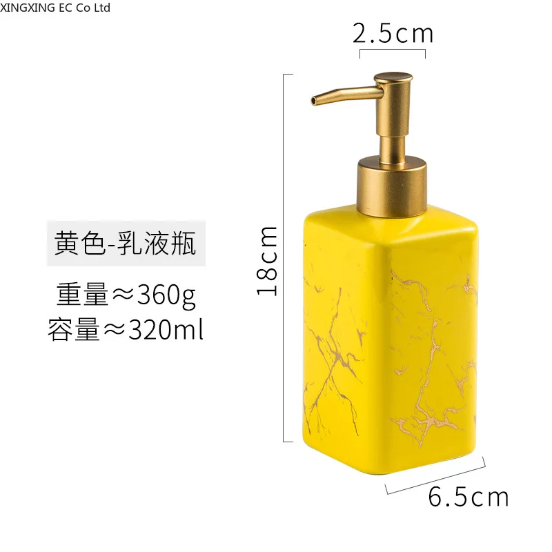 Bathroom Supplies Marble Pattern Ceramic Lotion Bottle Toilet Shampoo Shower Gel Disinfectant Press Bottle Bathroom Decoration
Bathroom Supplies Marble Pattern Ceramic Lotion Bottle Toilet Shampoo Shower Gel Disinfectant Press Bottle Bathroom Decoration