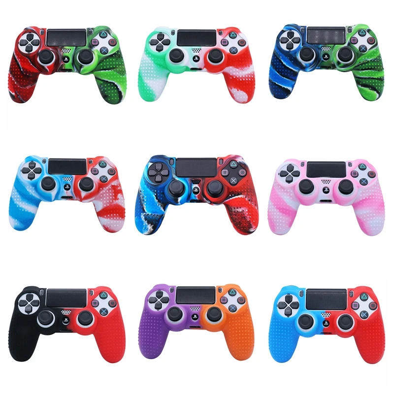 Цветной нескользящий Силиконовый Резиновый чехол для PS4 Dualshock 4 Pro Slim контроллера
