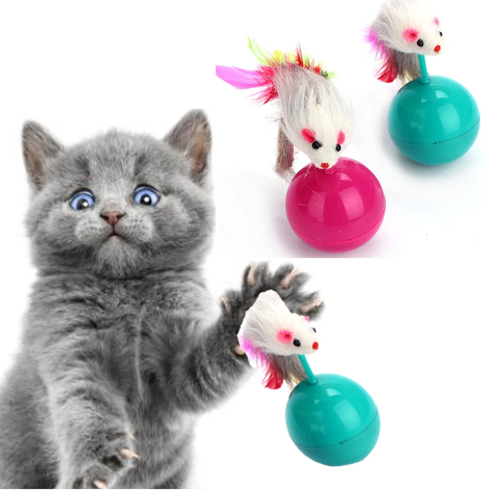 

Cute New Arrival Durable Pet Cat Toys Mimi Favorite Fur Mouse Tumbler Kitten Cat Toys Plastic Play Balls for Catch Cats Supplies