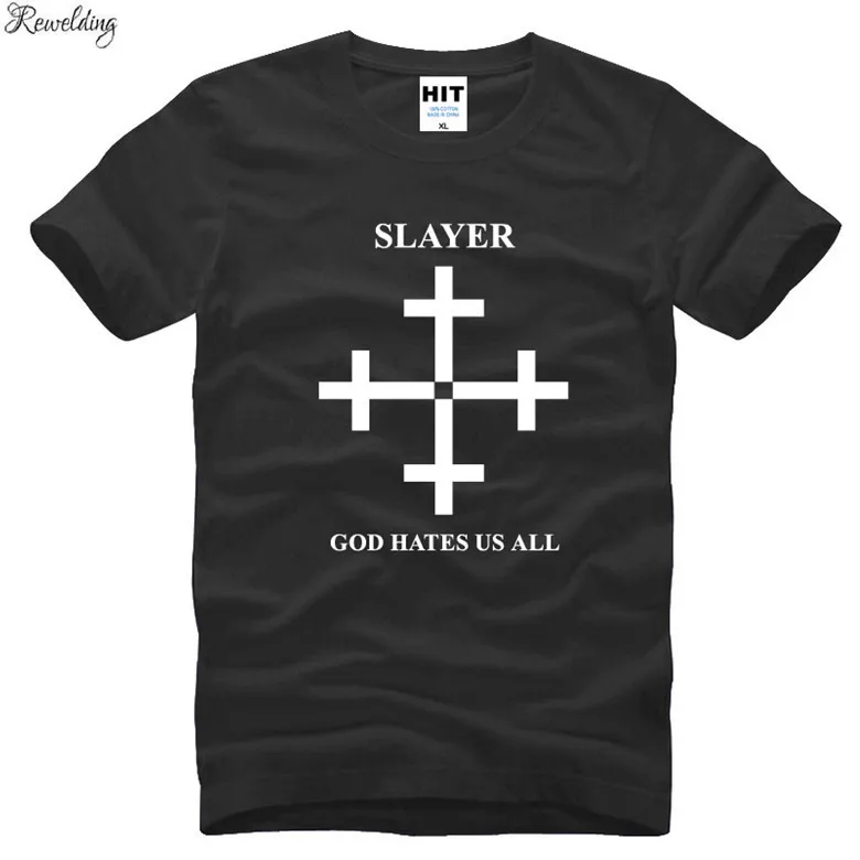 Мужская металлическая футболка Slayer God Hates Us Rock Music новая футболка с коротким рукавом и круглым вырезом из хлопка повседневная футболка
Мужская металлическая футболка Slayer God Hates Us Rock Music новая футболка с коротким рукавом и круглым вырезом из хлопка повседневная футболка