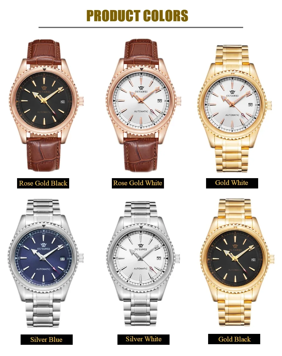 OYW Automatic Mechanical Men Wristwatch Gifts Luxury Gold Waterproof Man self Winding Leather Watch Calendar Relogios Masculinos
OYW Automatic Mechanical Men Wristwatch Gifts Luxury Gold Waterproof Man self Winding Leather Watch Calendar Relogios Masculinos