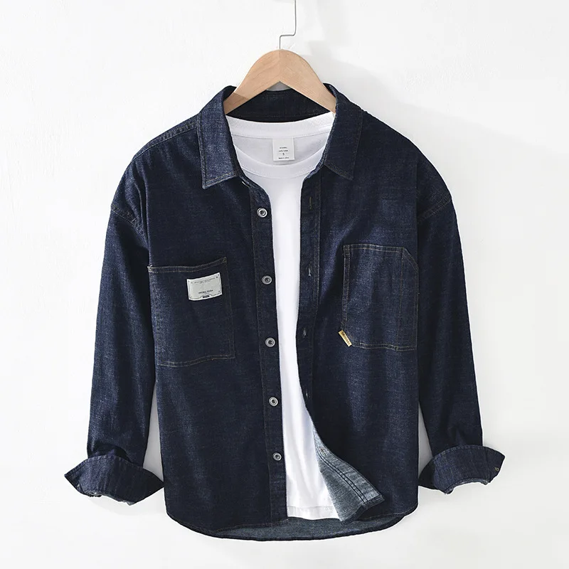 1980 Spring men's cotton denim shirt youth trend handsome square collar shirt jacket
1980 Spring men's cotton denim shirt youth trend handsome square collar shirt jacket