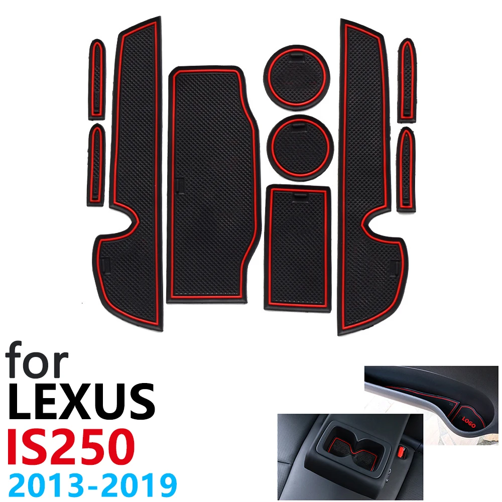 

Anti-Slip Rubber Cup Cushion Door Groove Mat for Lexus IS XE30 250 300h 350 IS250 IS300h IS350 2013~2019 Car Accessories 10Pcs