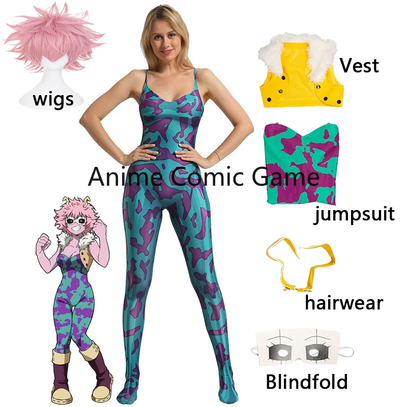 Boku No My Hero Academia Ashido Mina Cosplay Costume Jumpsuit Outfits Anime Tights Wig Halloween Carnival Suit for Women Girls
Boku No My Hero Academia Ashido Mina Cosplay Costume Jumpsuit Outfits Anime Tights Wig Halloween Carnival Suit for Women Girls