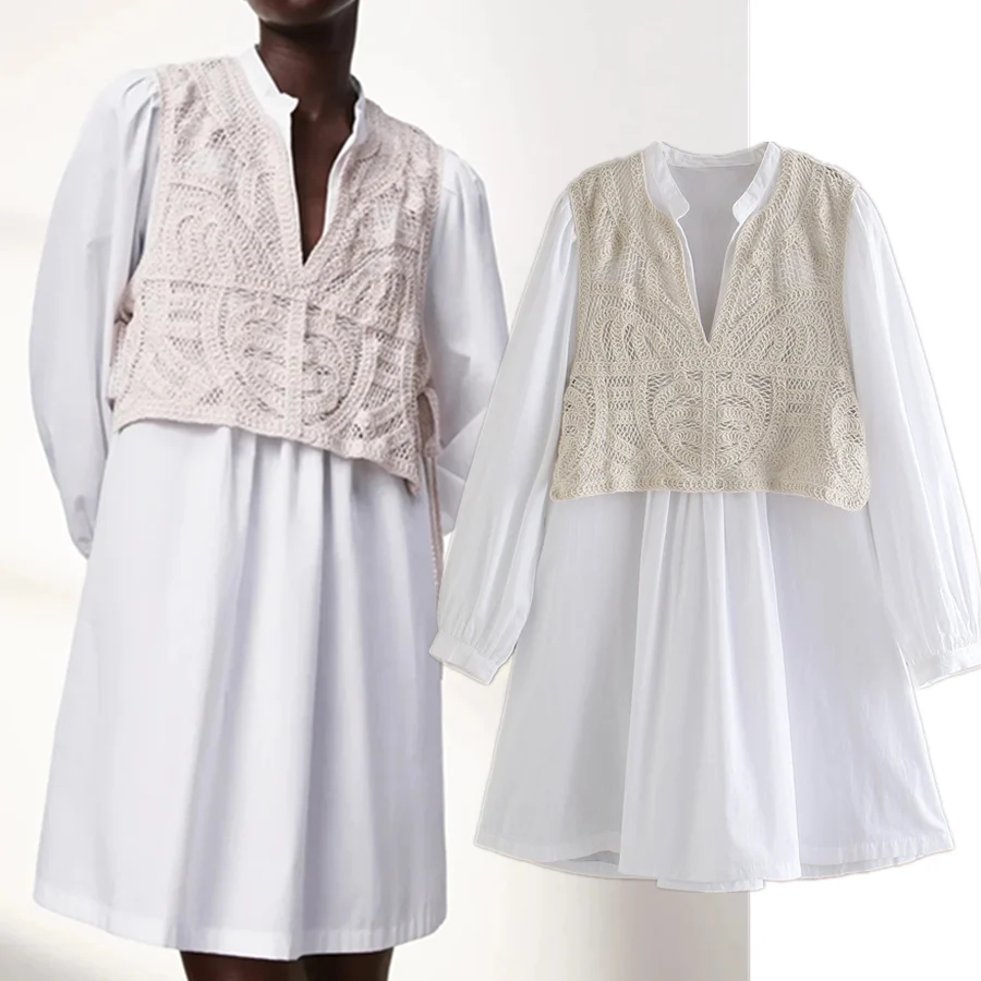 Withered 2021 Summer Dress Women Engand Style High Street Vintage Loose Patchwork Poplin Sexy Party Mini Dress Women Vestidos
Withered 2021 Summer Dress Women Engand Style High Street Vintage Loose Patchwork Poplin Sexy Party Mini Dress Women Vestidos