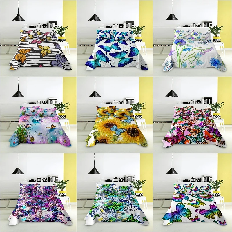 3D Butterfly Pattern Sheet Queen King Flat Sheet Bedclothes with Pillowcase Bed Sheet for Kid Adult Bedding Bedroom Home Textile
3D Butterfly Pattern Sheet Queen King Flat Sheet Bedclothes with Pillowcase Bed Sheet for Kid Adult Bedding Bedroom Home Textile
